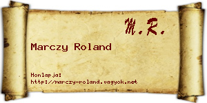 Marczy Roland névjegykártya