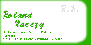 roland marczy business card